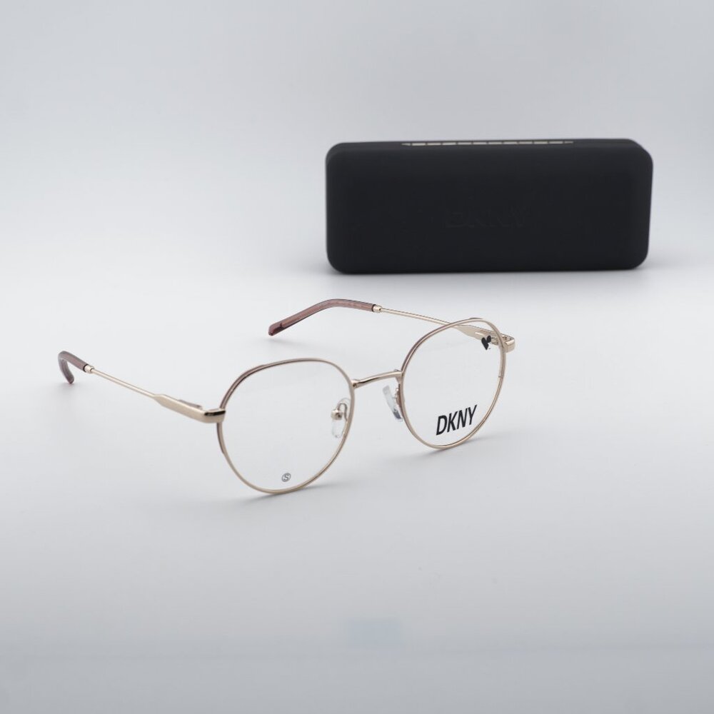 DKNY DK1032 717 Round Eyeglasses 48mm - Gold